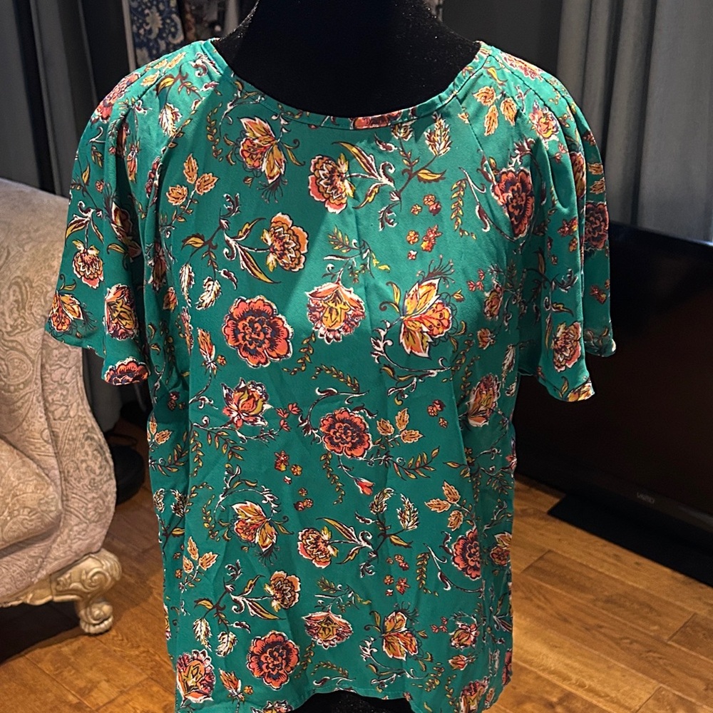 Floral Teal Blouse for Women